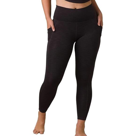 Prana Becca Ribbed Cropped Leggings Plus Size 2XHigh Rise Stretch Activewear‎ - Picture 1 of 7